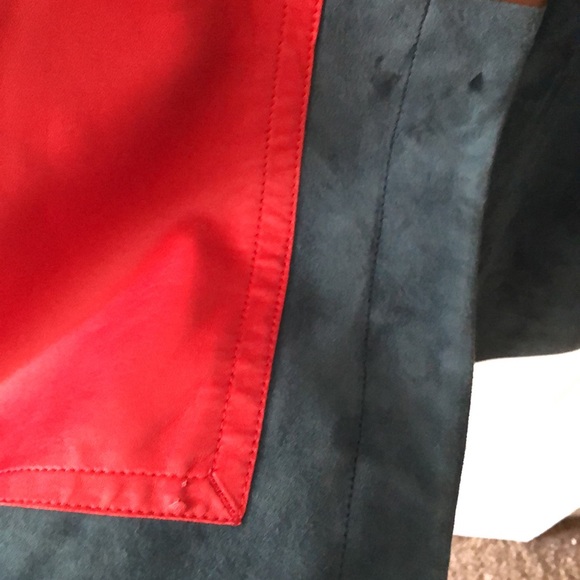 PER SE by CARLISLE • Genuine Suede Leather & Knit Car Coat / Long Jacket - Picture 14 of 16